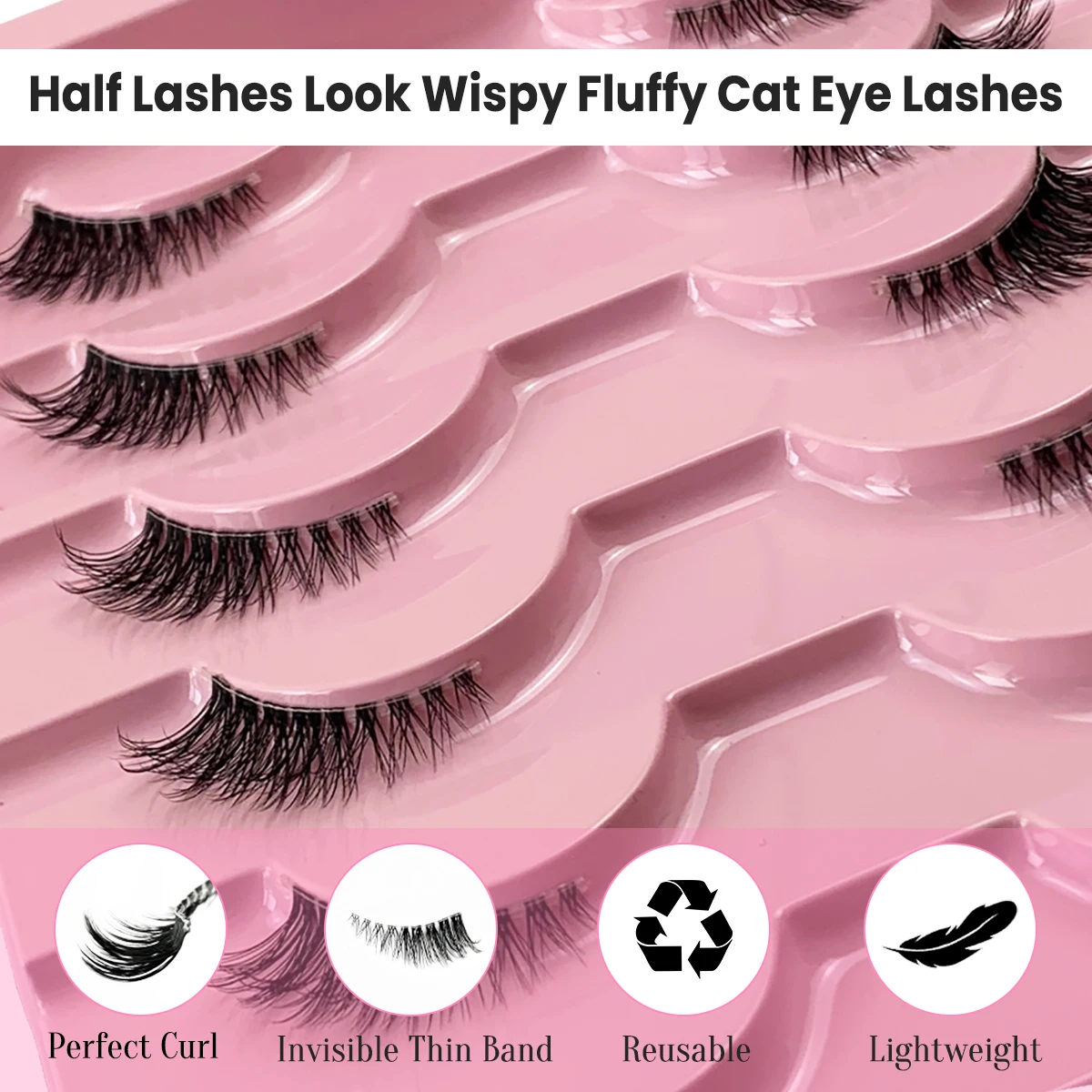 AMSDCN 10 pairs of 3D syntheti - Eyelash Extension Medium review and price