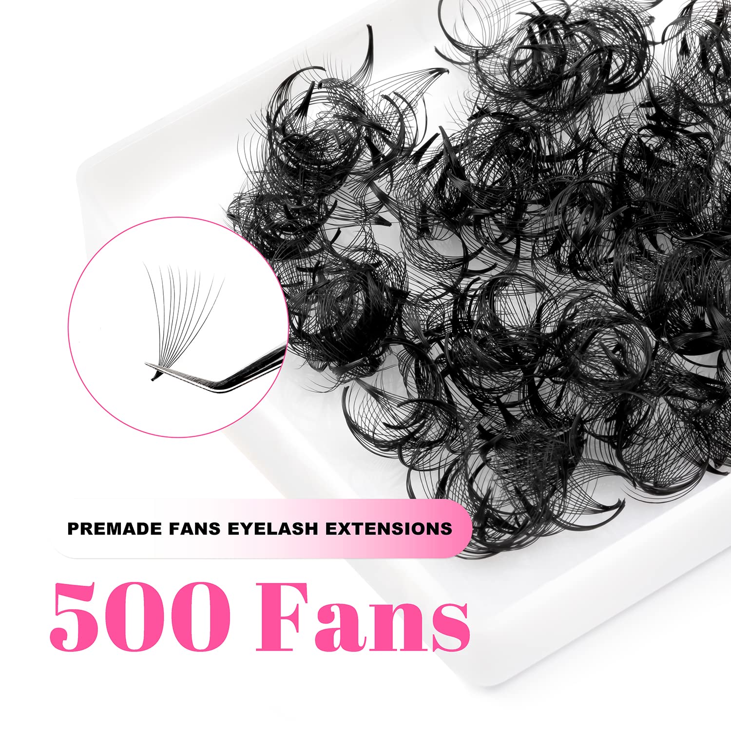 TDANCE 500Fans Pointy Base Loo - Eyelash Extension Medium review and price