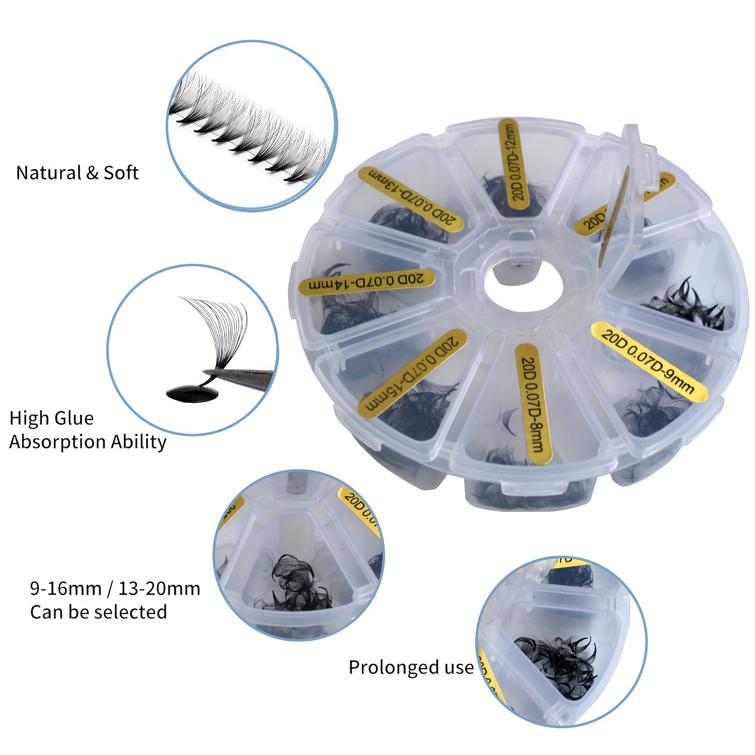 Sackvis 480 Fans Loose 8-15mm  - Eyelash Extension Medium review and price