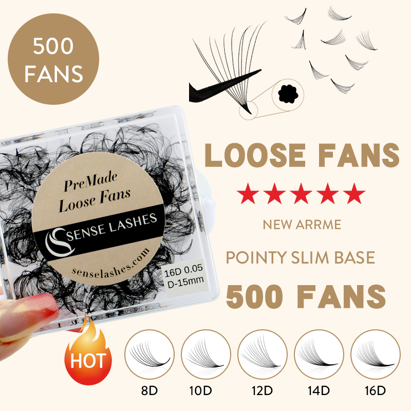 500 Fans Handmade Loose Premad - Eyelash Extension Medium review and price