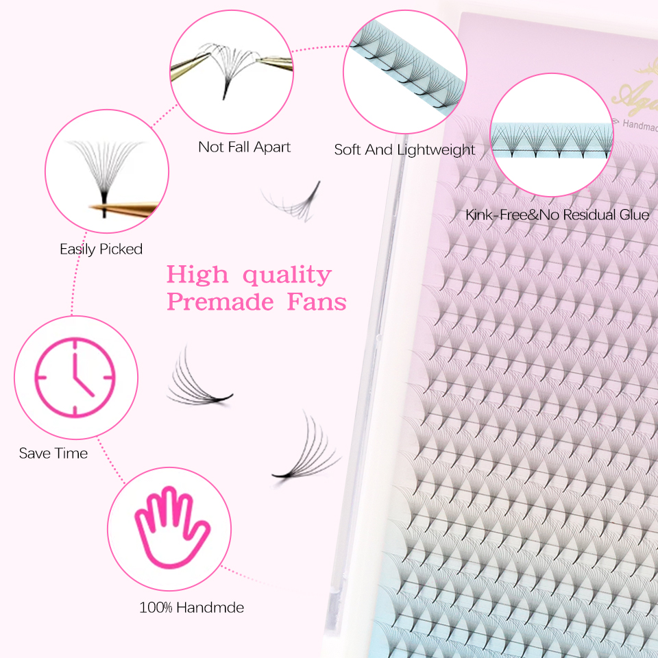 AGUUD 30d 40d Premade Fans Eye - Eyelash Extension Medium review and price