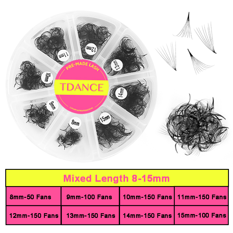 TDANCE 1000 Fans Loose Fan Mix - Eyelash Extension Medium review and price
