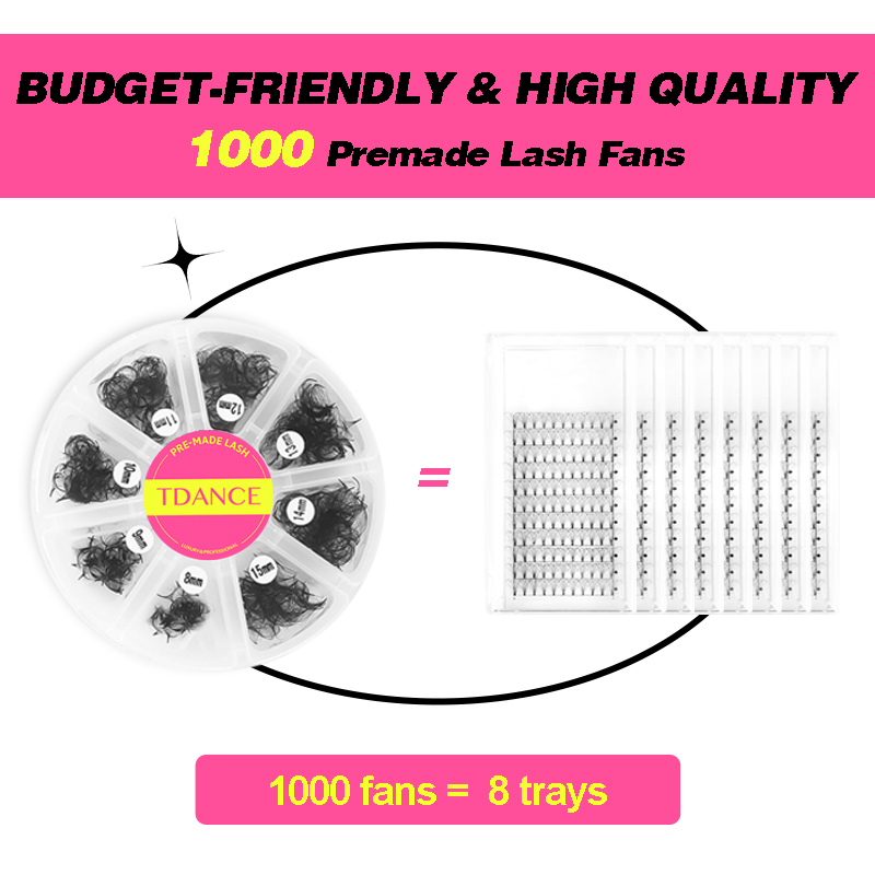 TDANCE 1000 Fans Loose Fan Mix - Eyelash Extension Medium review and price